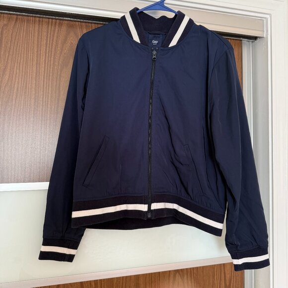 Ladies Bomber Jacket | Large | Navy Blue - Picture 1 of 4